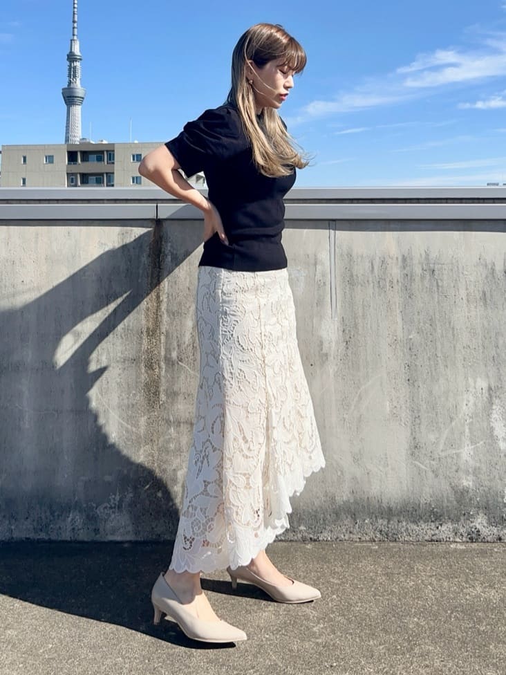 ayaさんの「ESPERANZA｜【晴雨兼用/12時間パンプス】約5.5cm　歩きやすくて疲れにくい」を使ったコーディネート