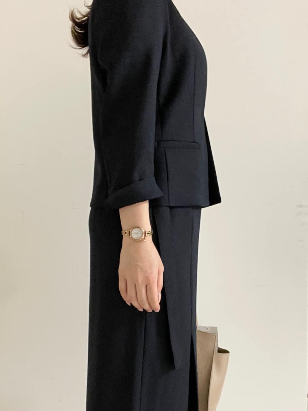 kahoさんの「INDIVI｜【セレモニーにおすすめ！】パール調トップネックレス」を使ったコーディネート