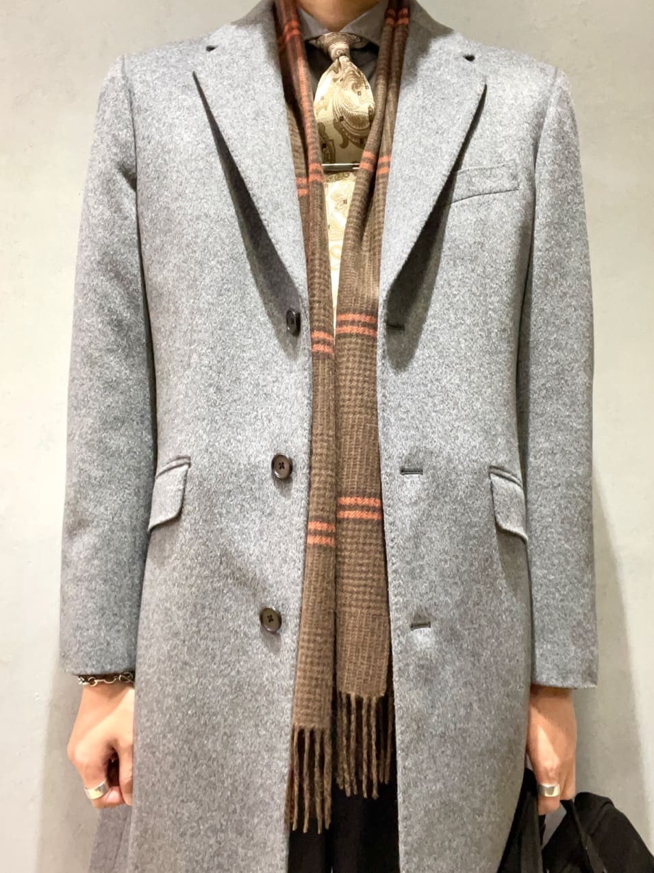Seiyaさんの「TAKEO KIKUCHI｜ウールカシミヤブレンド チェスターコート」を使ったコーディネート