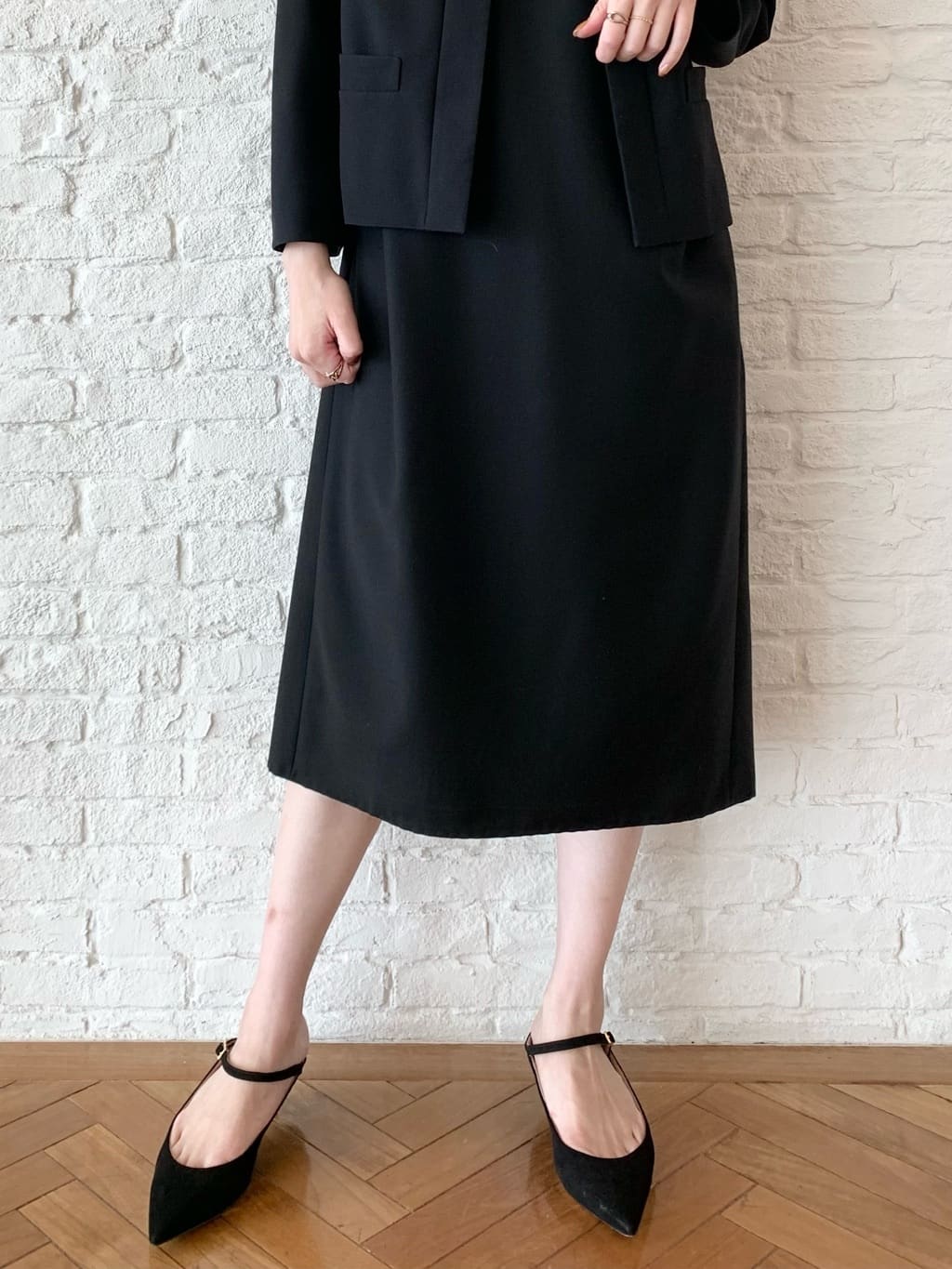 清水夏姫さんの「DRESSTERIOR｜【セットアップ可】ブラックフォーマルワンピース」を使ったコーディネート