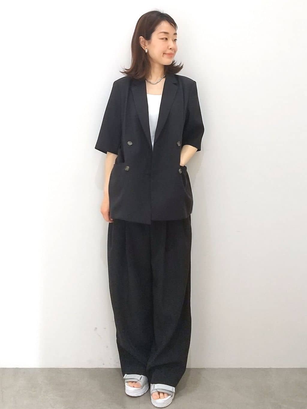 Matsuさんの「OPAQUE.CLIP｜リブキャミソール【洗濯機洗い可】」を使ったコーディネート