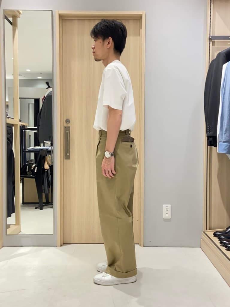 わいずみさんの「TAKEO KIKUCHI｜【抗菌防臭／5サイズ展開】ハイゲージポンチ Tシャツ」を使ったコーディネート