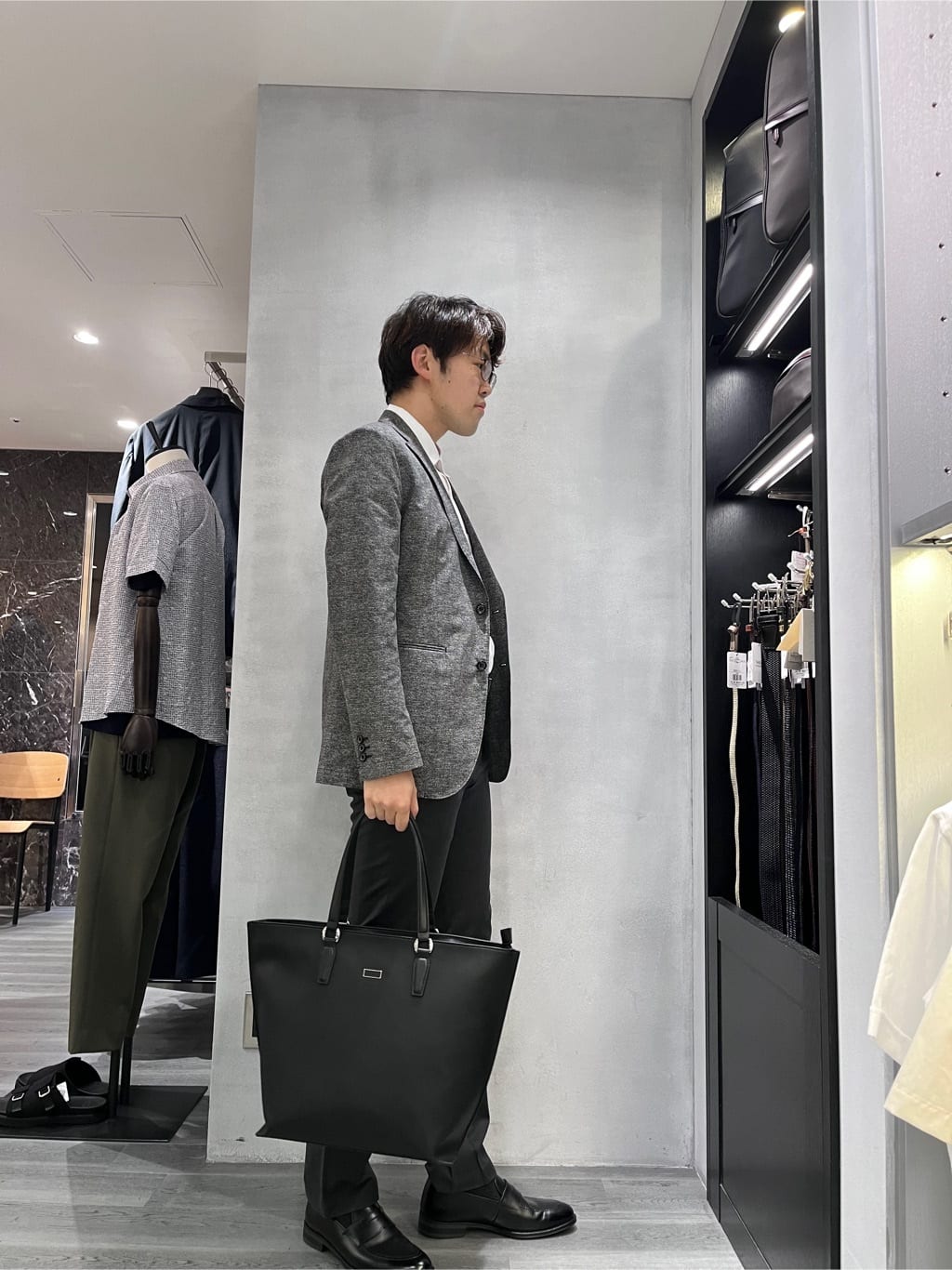 ジュンさんの「TAKEO KIKUCHI｜【抗菌防臭】COOL DOTS（R）ドビープリント ジャケット」を使ったコーディネート