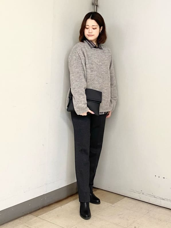 かわぴーさんの「TAKEO KIKUCHI｜【Sサイズ～】メランジ ストレッチ ジャージー スラックス」を使ったコーディネート