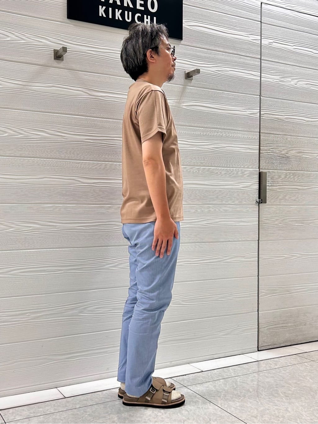 すーさんの「TAKEO KIKUCHI｜【尾州織】リネンブレンド メッシュ ジャケット」を使ったコーディネート