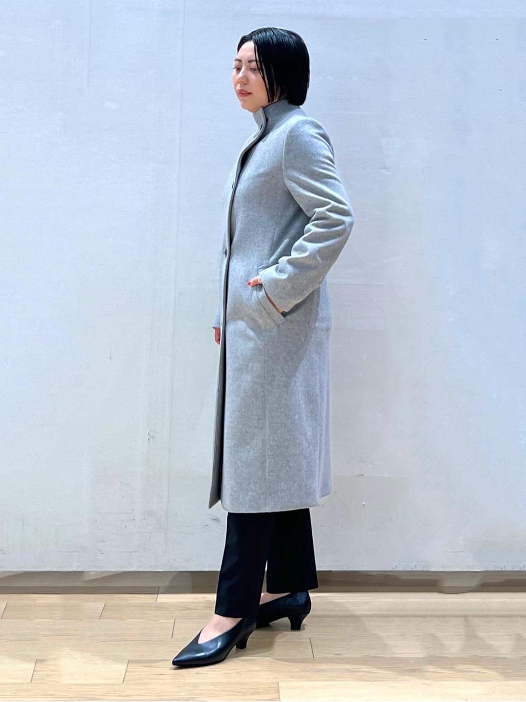 shimaさんの「INDIVI｜【洗える/UVケア/エコ/日本製】ストレッチノーカラージャケット」を使ったコーディネート