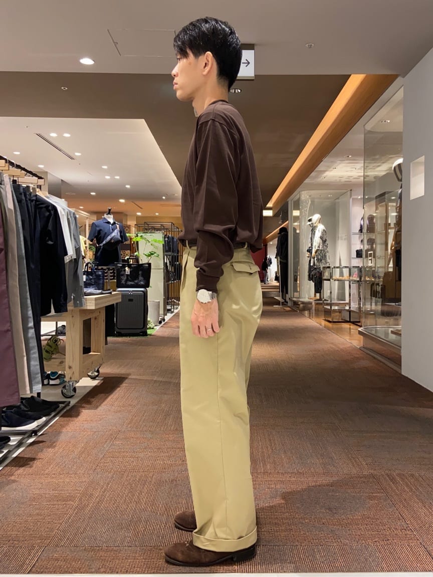 わいずみさんの「TAKEO KIKUCHI｜【GIFT】レザーメッシュベルト」を使ったコーディネート