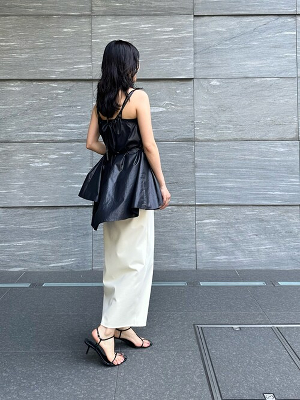 harunaさんの「CODE A｜slit jersey skirt」を使ったコーディネート
