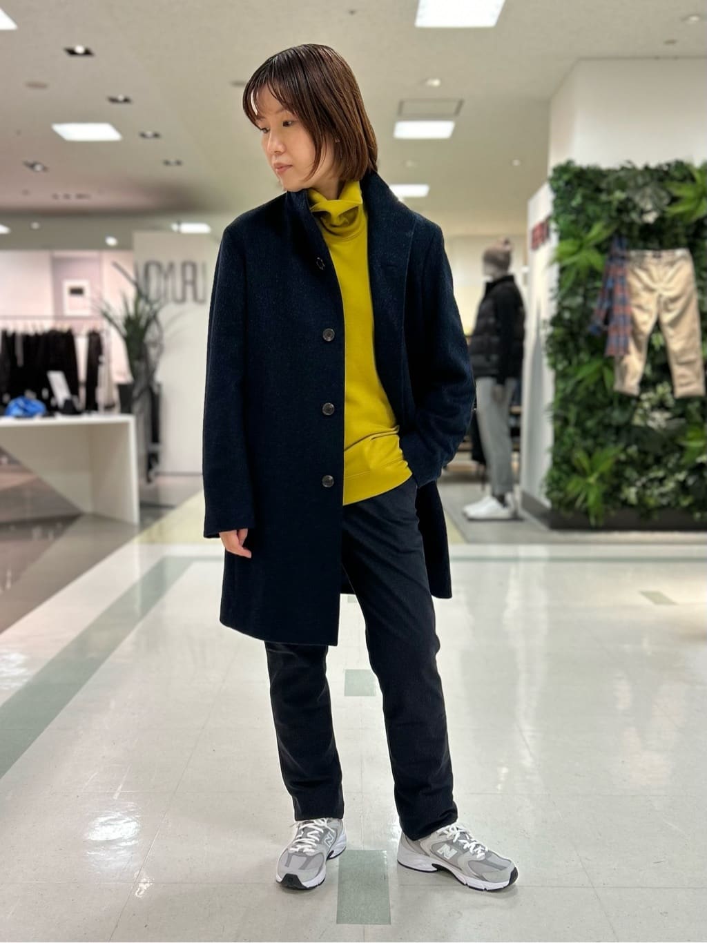 みかさんの「TAKEO KIKUCHI｜【ウールカシミヤブレンド】ビーバー調 スタンドカラー コート」を使ったコーディネート