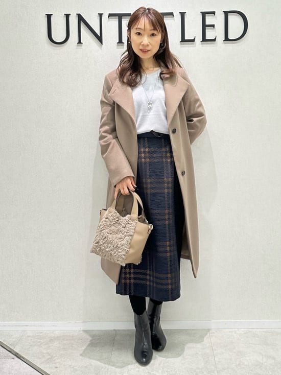 Miwaさんの「UNTITLED｜【日本製／2WAY衿】スタンドカラー ロングコート」を使ったコーディネート