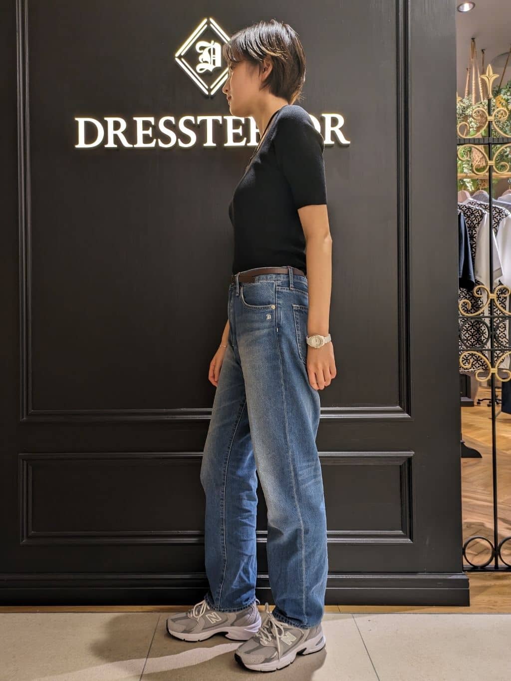 saoriさんの「DRESSTERIOR｜【ウォッシャブル】テーパードコンフォートデニム」を使ったコーディネート
