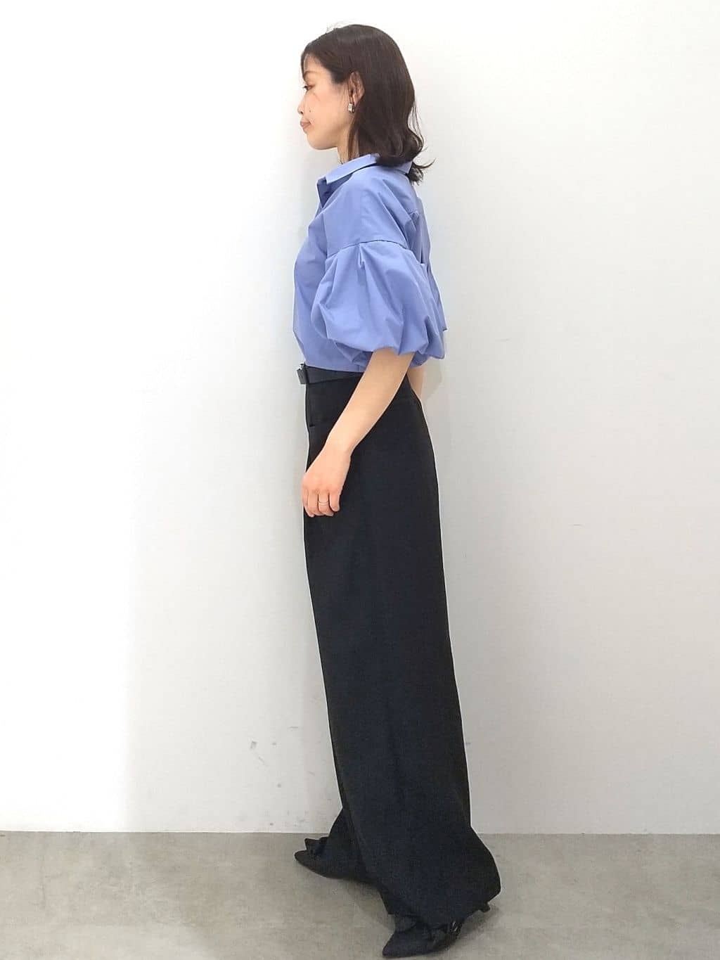 Matsuさんの「OPAQUE.CLIP｜スクエアバックルワイドベルト」を使ったコーディネート