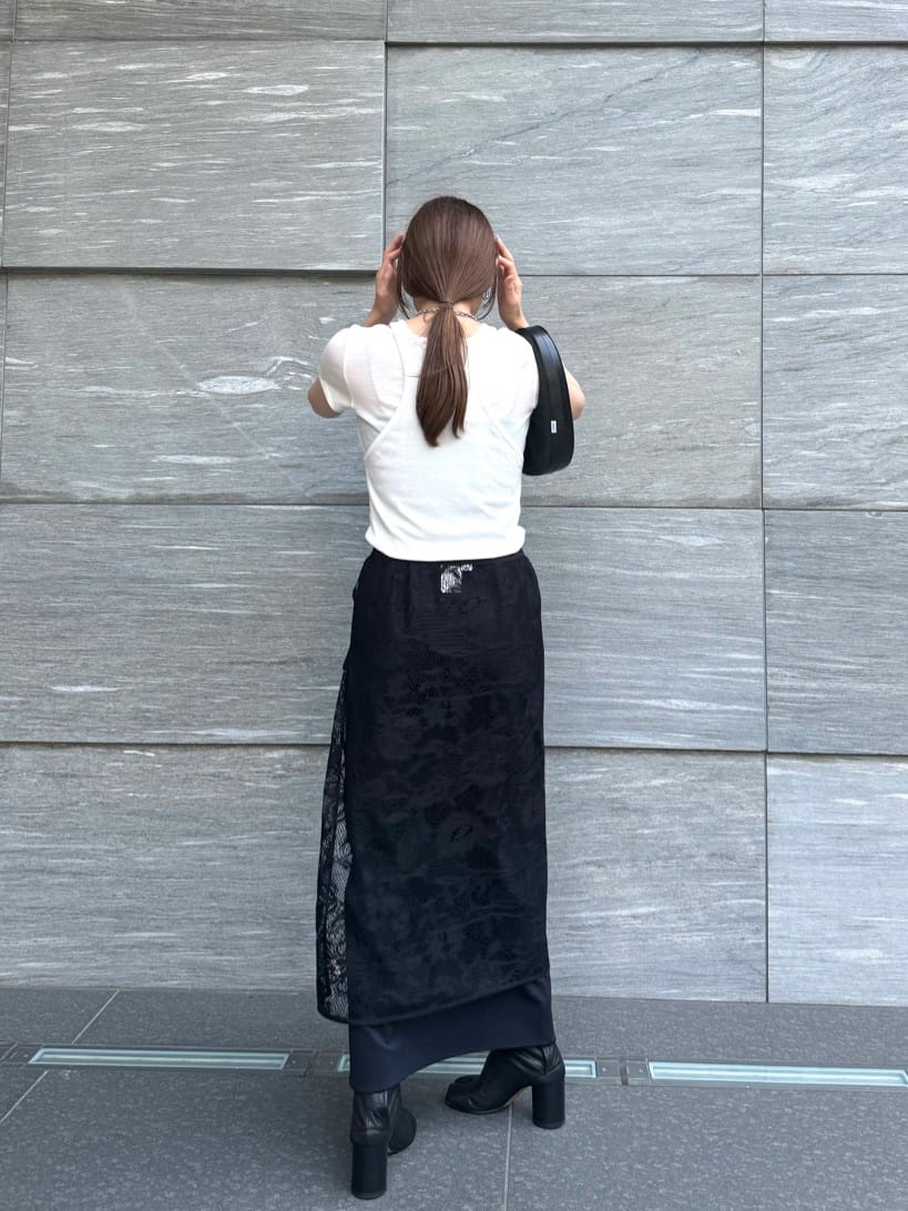 designer yukaさんの「CODE A｜slit jersey skirt」を使ったコーディネート