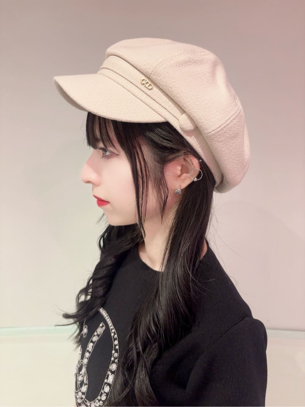 ふみのさんの「ESPERANZA｜梨地キャスケット」を使ったコーディネート