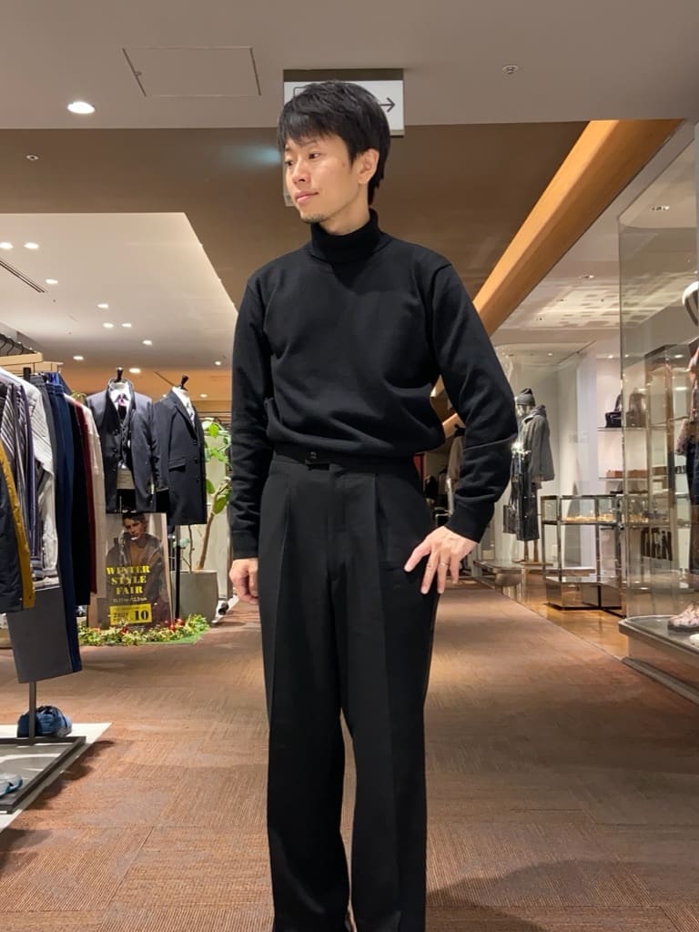 わいずみさんの「TAKEO KIKUCHI｜【冠婚葬祭】ブラックレザー クラッチバッグ」を使ったコーディネート