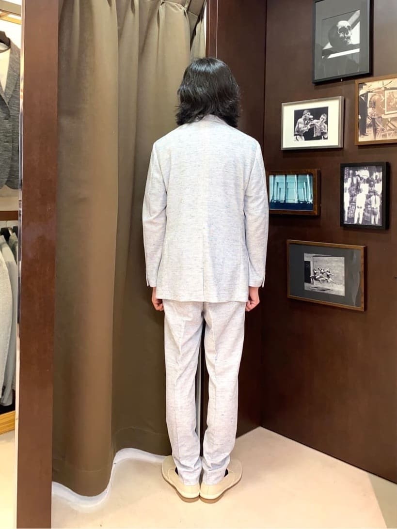 コバヤシさんの「TAKEO KIKUCHI｜【尾州織】リネンブレンド メッシュパンツ」を使ったコーディネート