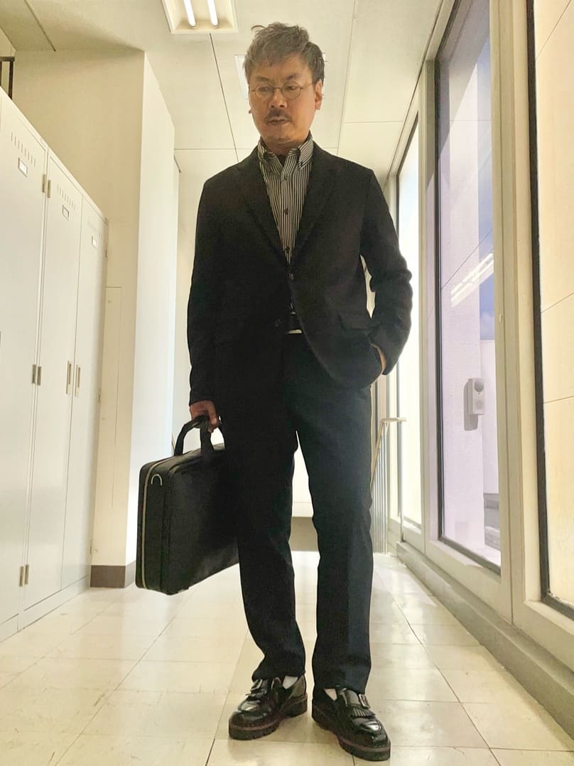 MAKOTO AIさんの「TAKEO KIKUCHI｜【抗菌防臭】クロスウィーブ ジャケット」を使ったコーディネート