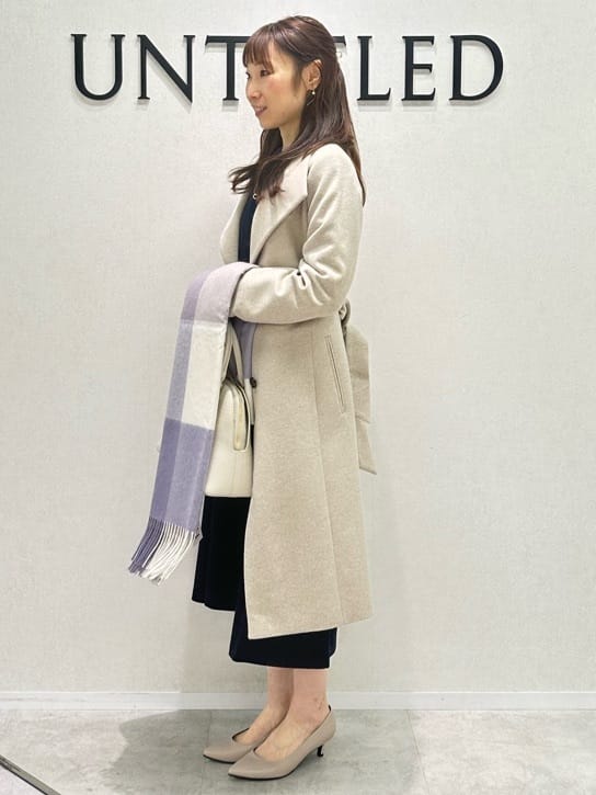 Miwaさんの「UNTITLED｜【日本製／2WAY衿】スタンドカラー ロングコート」を使ったコーディネート