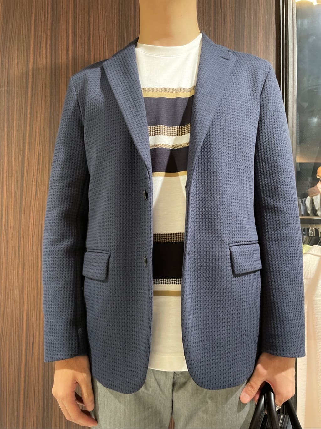 ToyoPさんの「TAKEO KIKUCHI｜【抗菌防臭】クロスウィーブ ジャケット」を使ったコーディネート