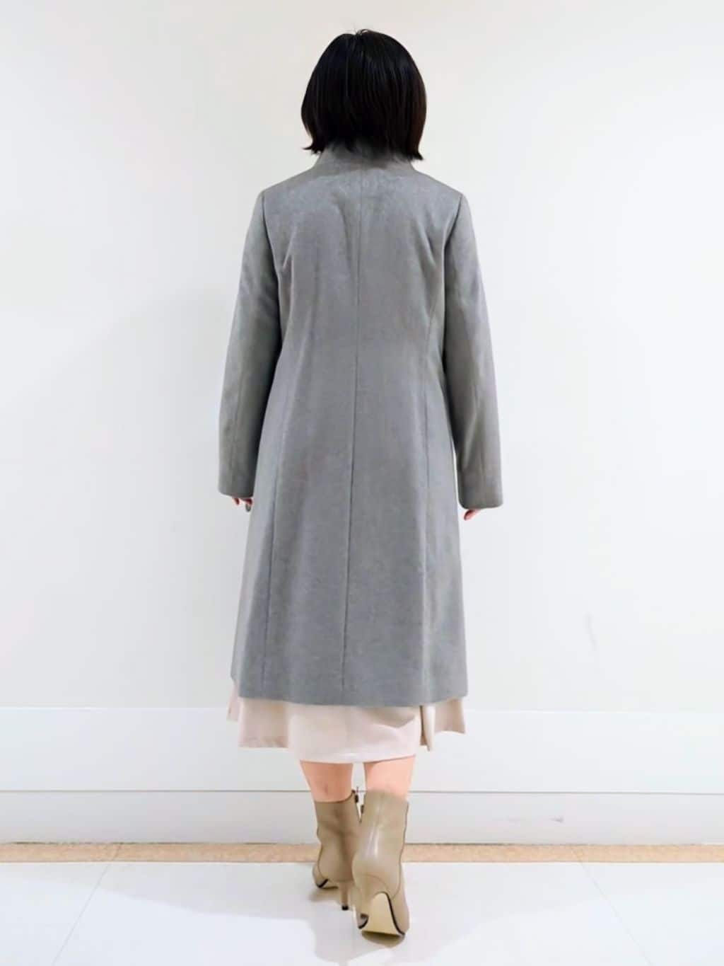 ミズタさんの「UNTITLED｜【日本製／2WAY衿】スタンドカラー ロングコート」を使ったコーディネート