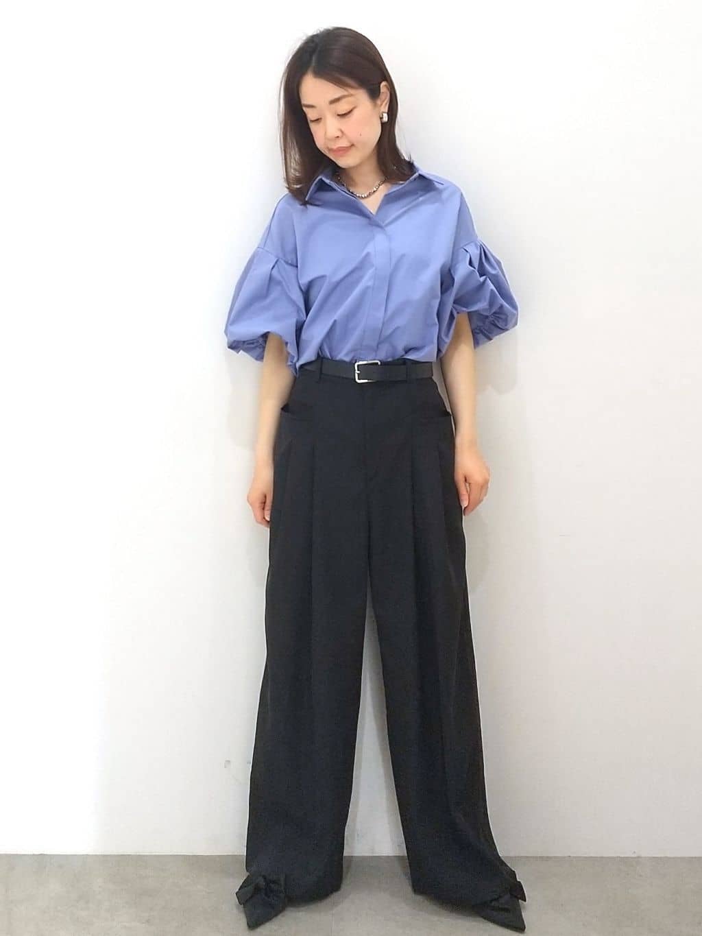 Matsuさんの「OPAQUE.CLIP｜スクエアバックルワイドベルト」を使ったコーディネート