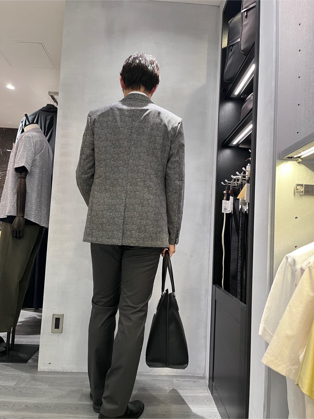 ジュンさんの「TAKEO KIKUCHI｜【抗菌防臭】COOL DOTS（R）ドビープリント ジャケット」を使ったコーディネート
