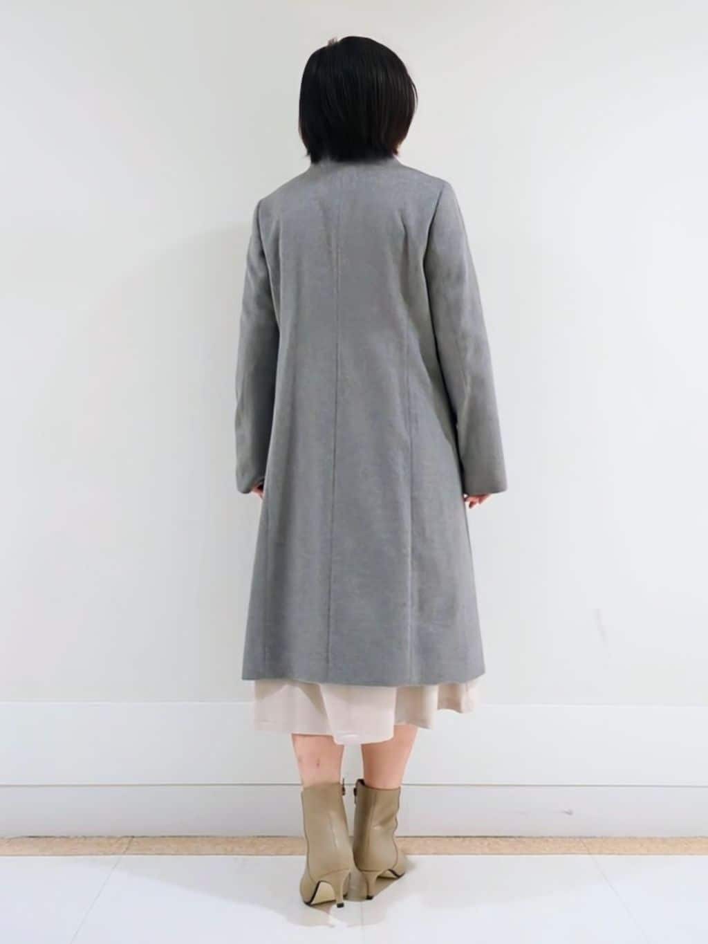 ミズタさんの「UNTITLED｜【日本製／2WAY衿】スタンドカラー ロングコート」を使ったコーディネート