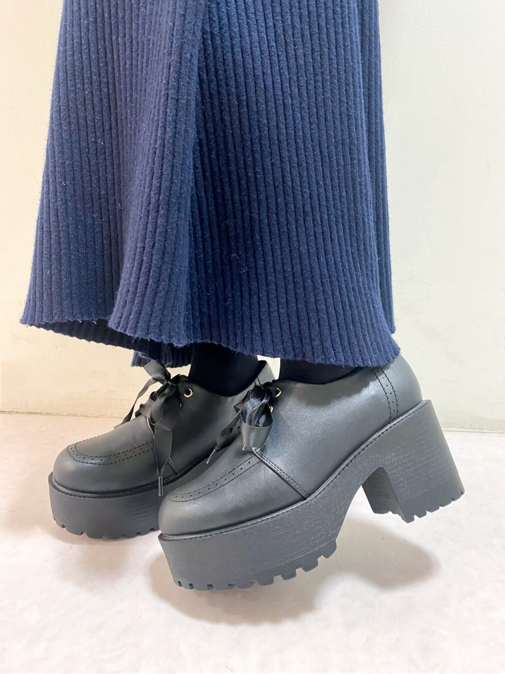 sakiさんの「ESPERANZA｜厚底レースアップシューズ」を使ったコーディネート