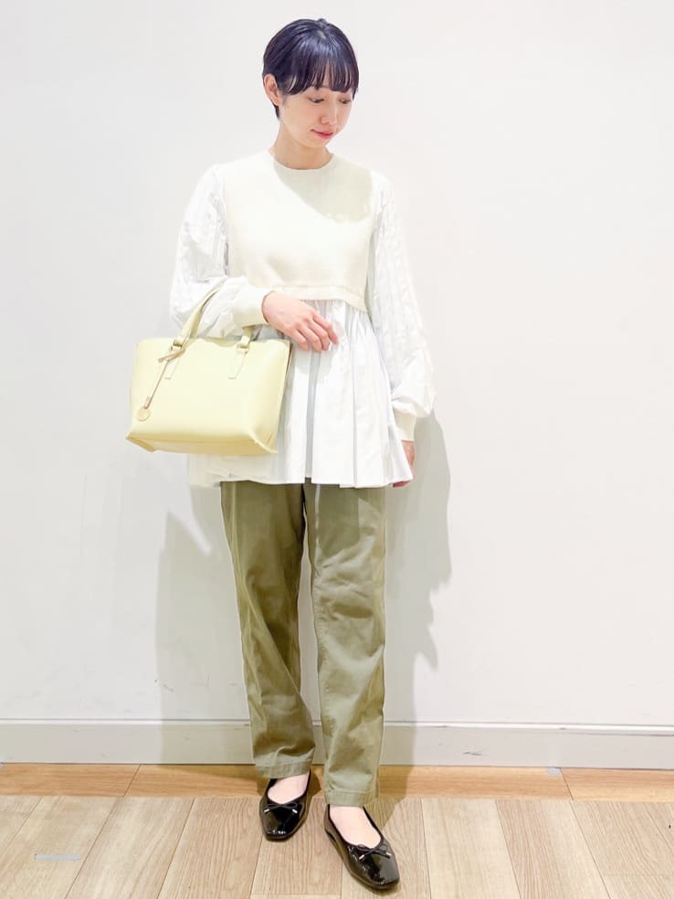 あかねさんの「OPAQUE.CLIP｜ストレッチベイカーパンツ／オーガニックコットン混【洗濯機洗い可／ストレッチ】」を使ったコーディネート