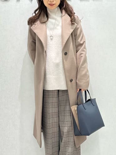 Miwaさんの「UNTITLED｜【日本製／2WAY衿】スタンドカラー ロングコート」を使ったコーディネート
