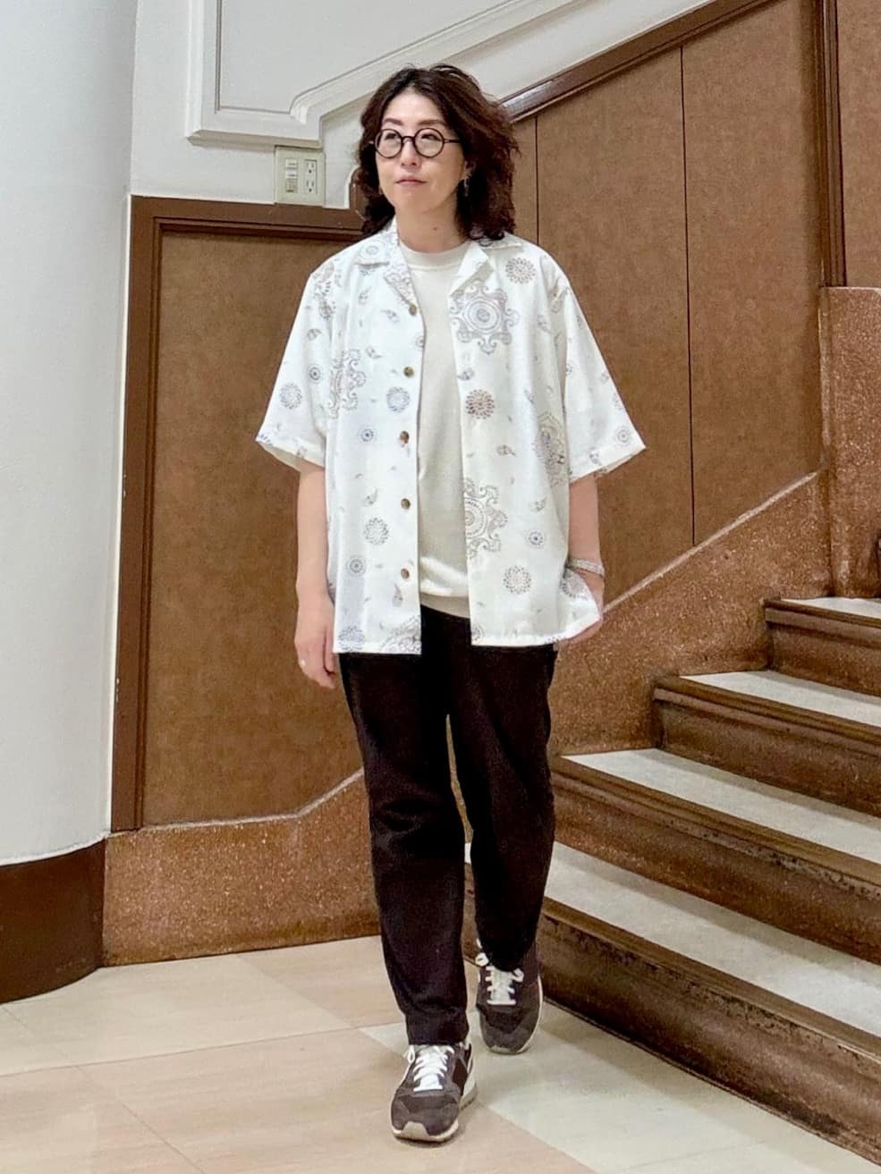 のぐみさんの「TAKEO KIKUCHI｜【抗菌防臭／5サイズ展開】ハイゲージポンチ Tシャツ」を使ったコーディネート