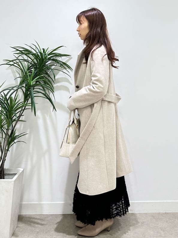 Miwaさんの「UNTITLED｜【日本製／2WAY衿】スタンドカラー ロングコート」を使ったコーディネート