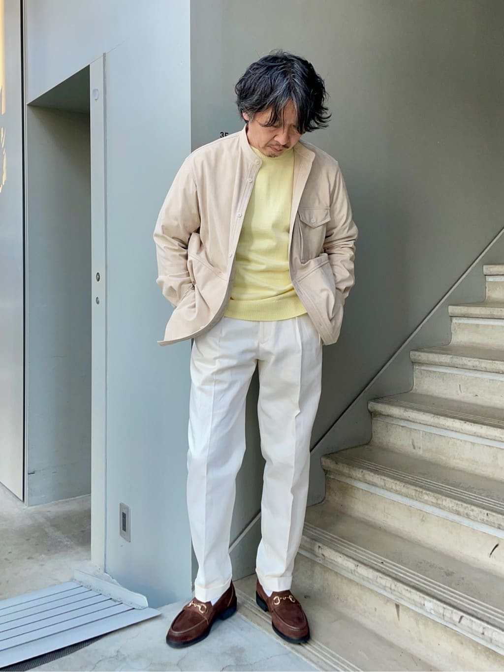 デザイナーTAKEman さんの「TAKEO KIKUCHI｜フルベジタンニンレザー バックパック」を使ったコーディネート