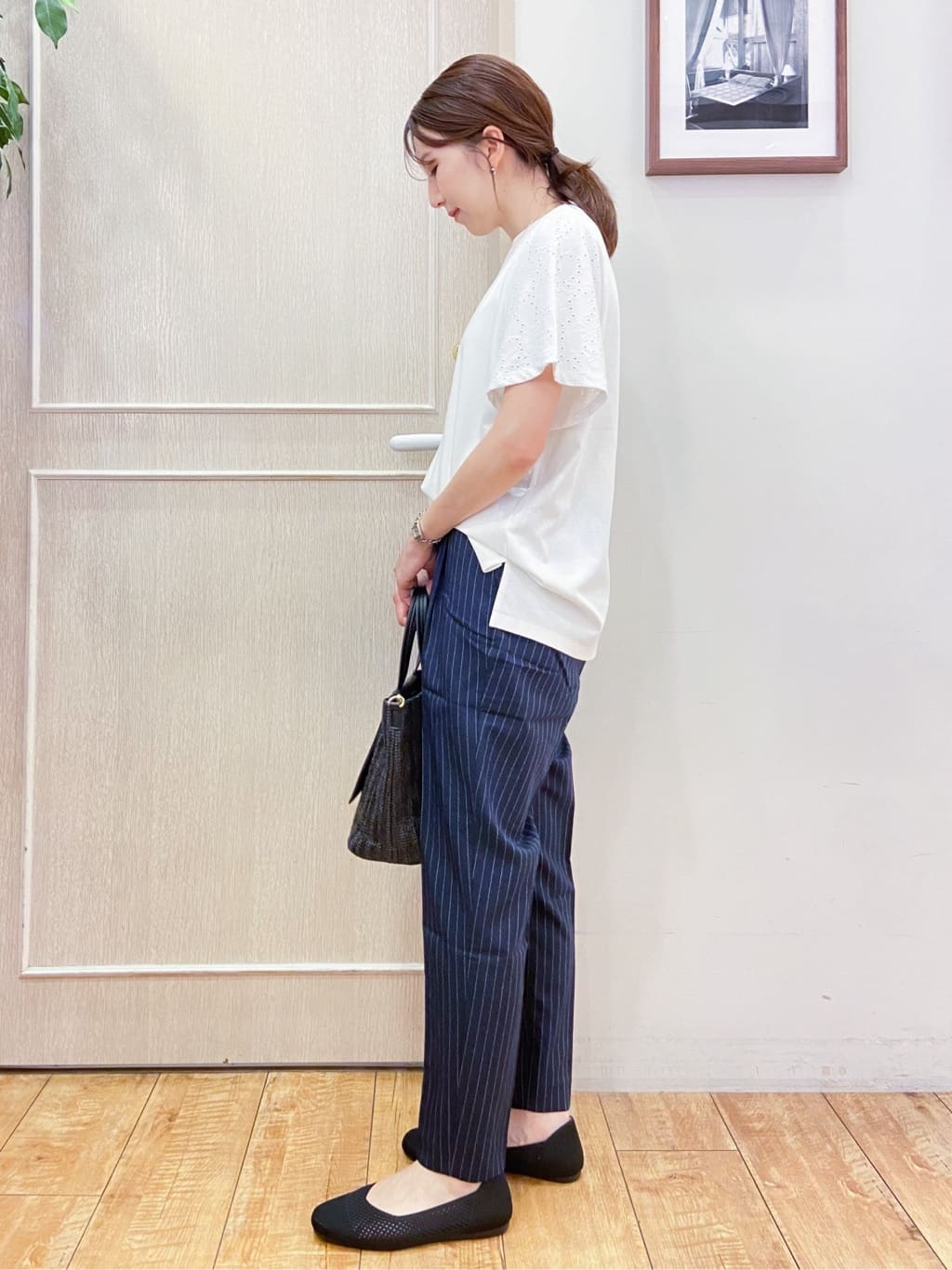 なみさんの「SHOO･LA･RUE｜【洗える/SS-3L】すっきりキレイにかっこよく 大人のテーパードパンツ」を使ったコーディネート