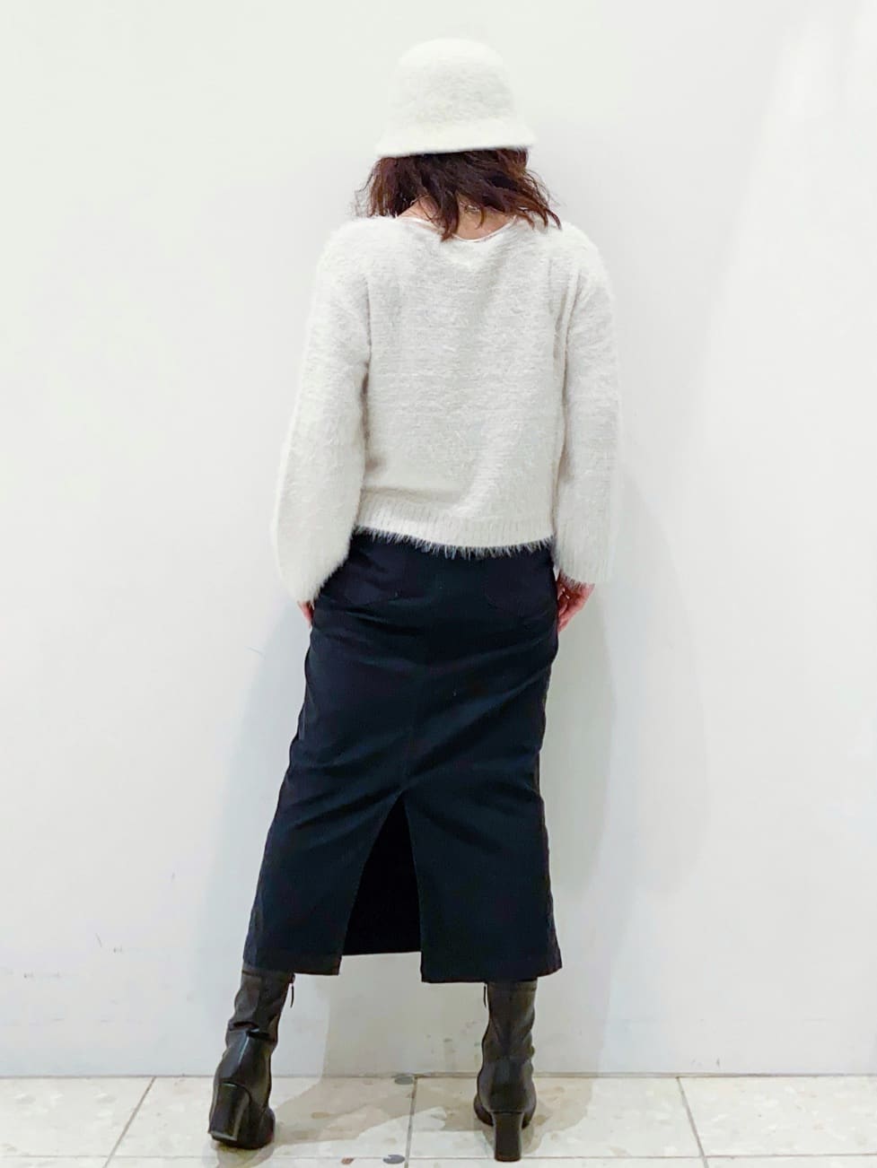 mameさんの「OPAQUE.CLIP｜オーガニックコットン混 ベイカースカート【洗濯機洗い可／ストレッチ】」を使ったコーディネート
