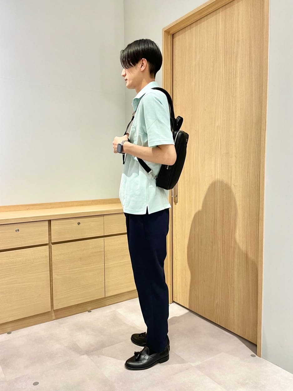 Seiyaさんの「TAKEO KIKUCHI｜【抗菌防臭／9色5サイズ展開】ハニカムメランジ ポロシャツ」を使ったコーディネート