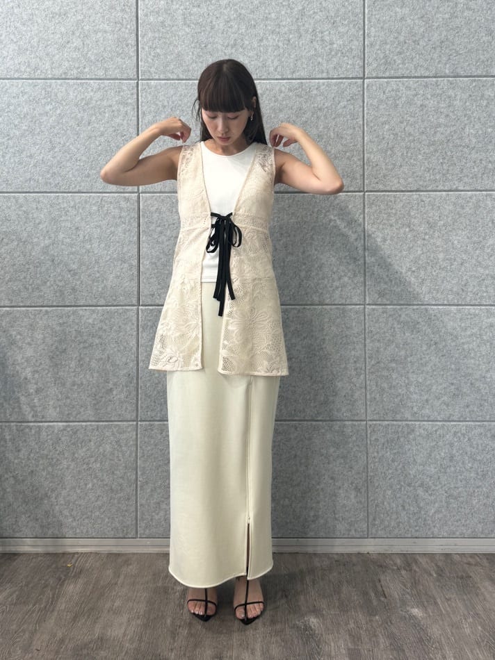designer yukaさんの「CODE A｜slit jersey skirt」を使ったコーディネート