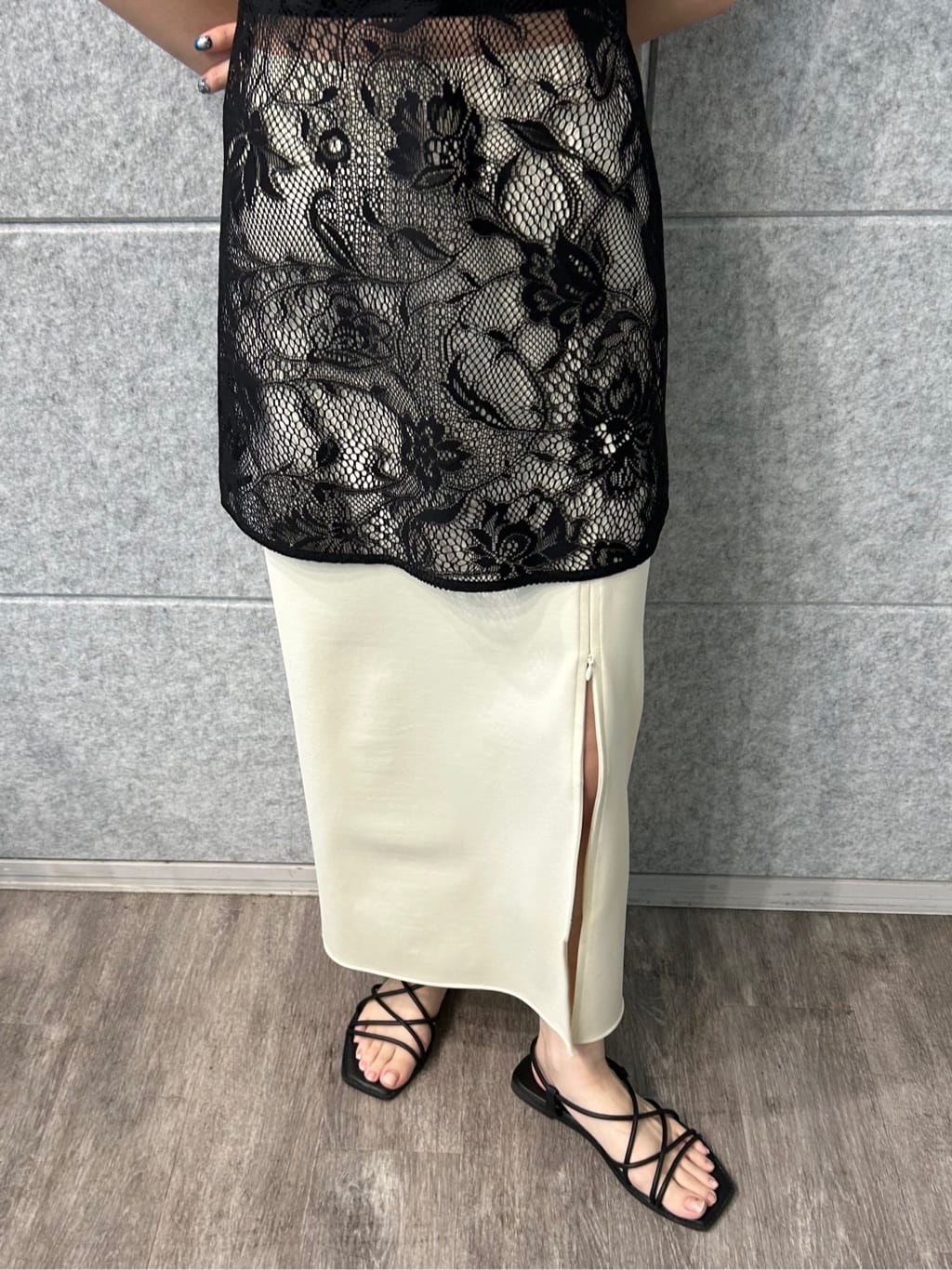 honoka Aさんの「CODE A｜slit jersey skirt」を使ったコーディネート