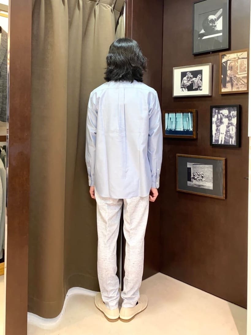 コバヤシさんの「TAKEO KIKUCHI｜【尾州織】リネンブレンド メッシュパンツ」を使ったコーディネート