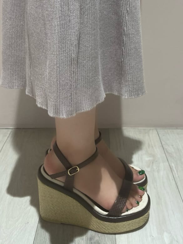 azusaさんの「ESPERANZA｜ハイウェッジサンダル」を使ったコーディネート