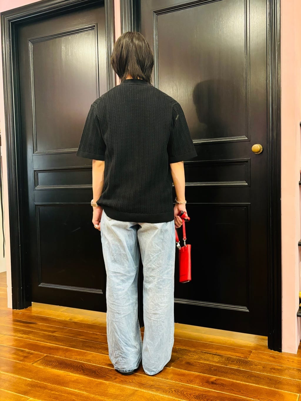 kaminaga さんの「DRESSTERIOR｜ヴィンテージ加工ワイドデニムパンツ」を使ったコーディネート