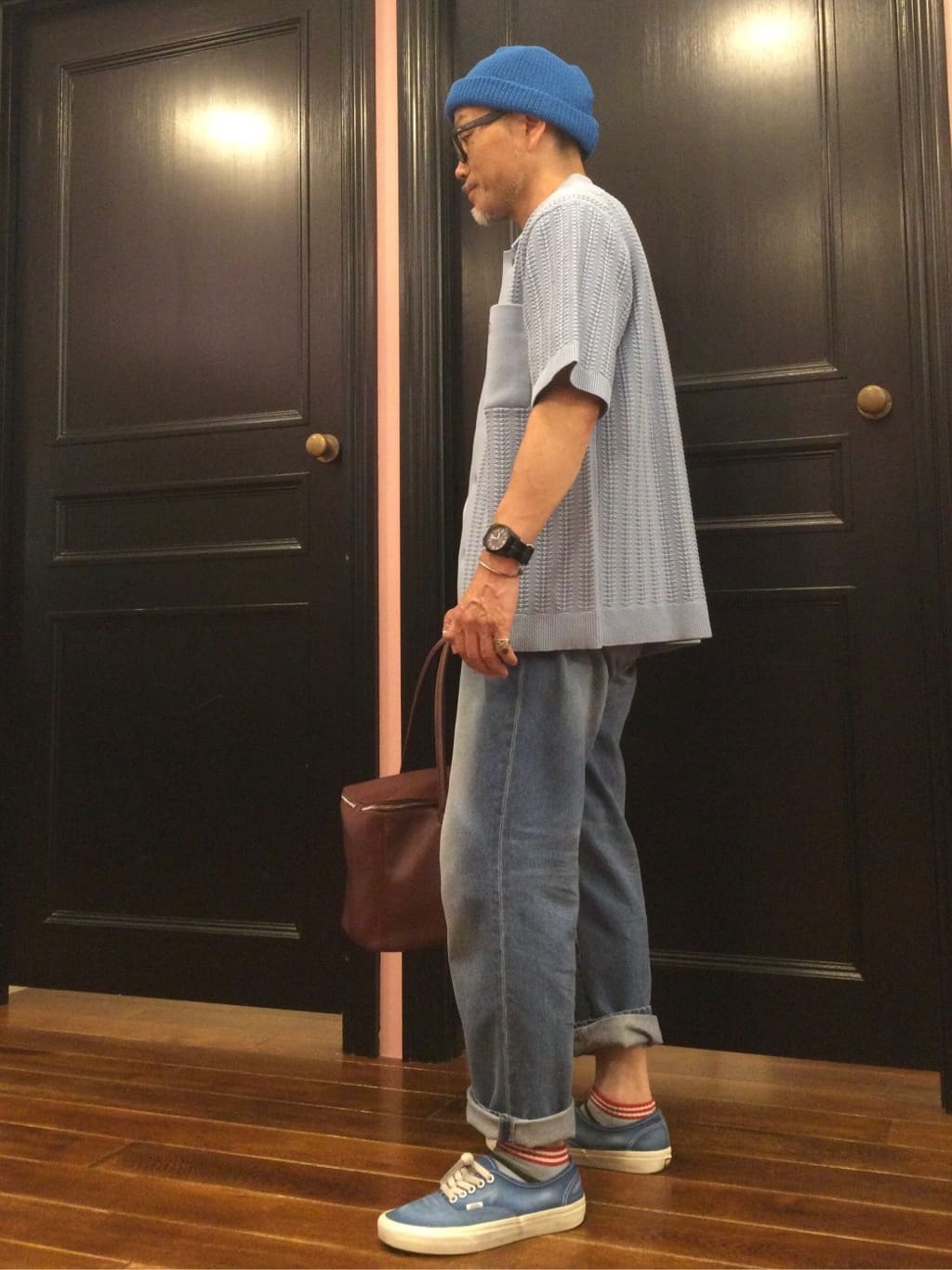 torigoeさんの「DRESSTERIOR｜ボーダーショートソックス」を使ったコーディネート