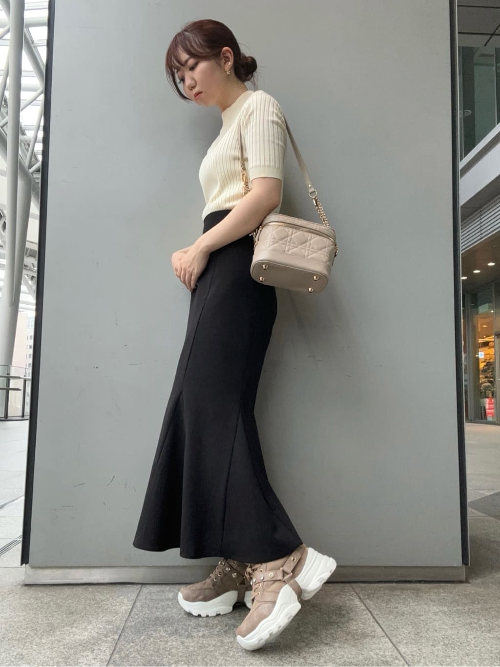 airiさんの「ESPERANZA｜キルティングバニティ3WAYショルダー」を使ったコーディネート