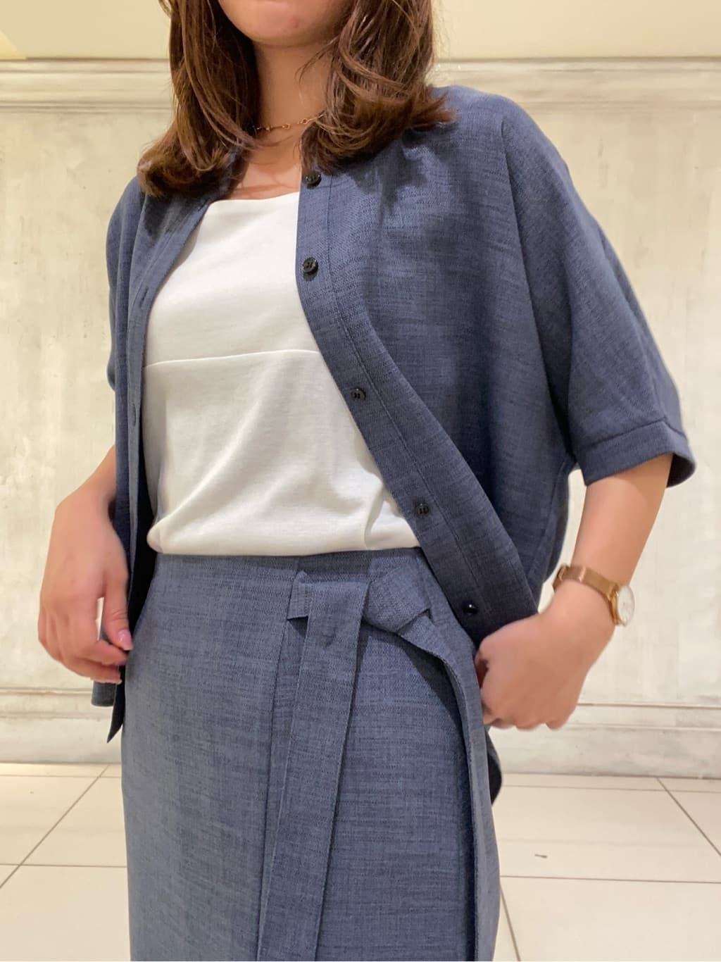 yuriさんの「INDIVI｜【日本製】ビスチェインナータンクトップ」を使ったコーディネート