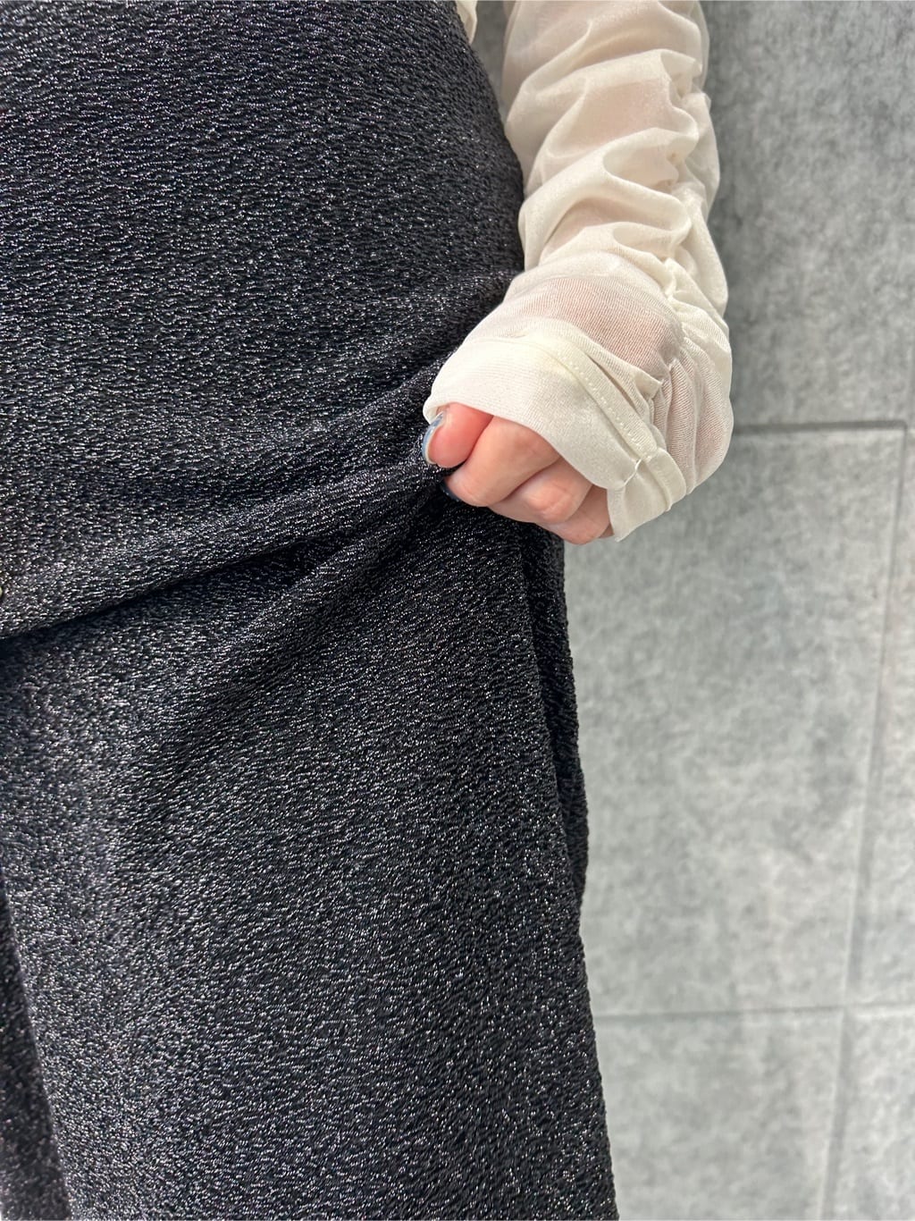 honoka Aさんの「CODE A｜sheer gathered jersey top」を使ったコーディネート