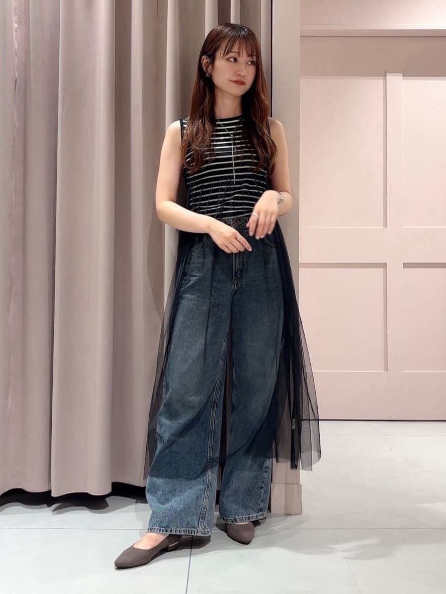RINAさんの「ESPERANZA｜《定番》晴雨兼用クッションフラットパンプス」を使ったコーディネート
