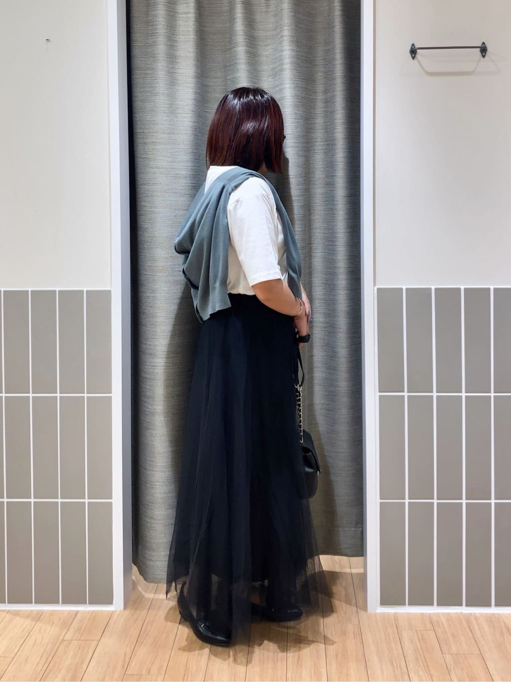 myuさんの「grove｜メタルパーツローファーパンプス【晴雨兼用】」を使ったコーディネート
