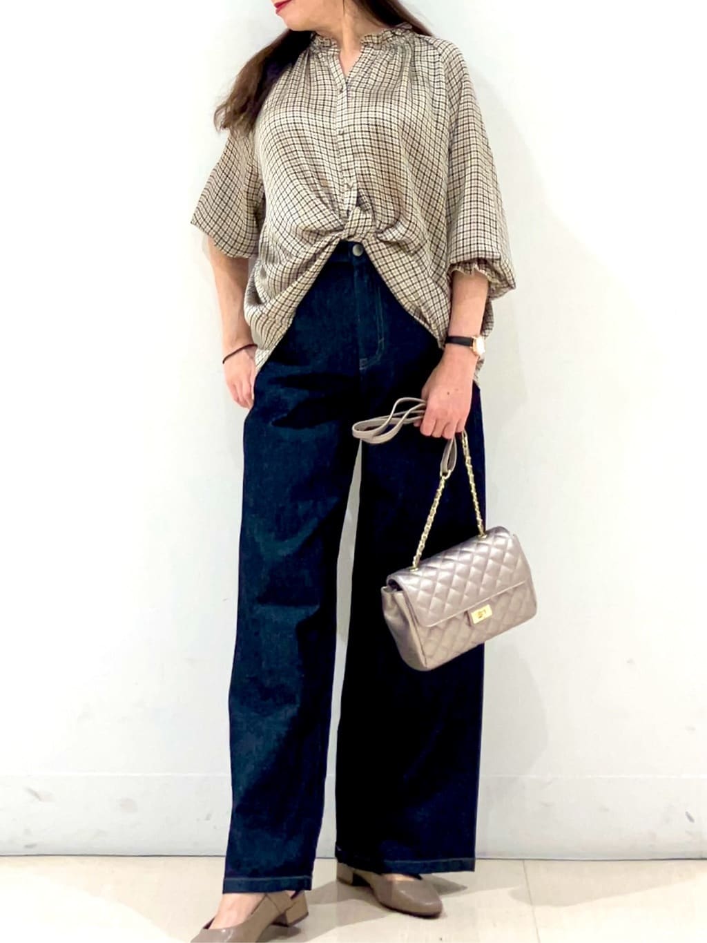 やくちゃんさんの「grove｜【SOMETHING&times;grove別注】LISAWIDE DENIM PANTS」を使ったコーディネート
