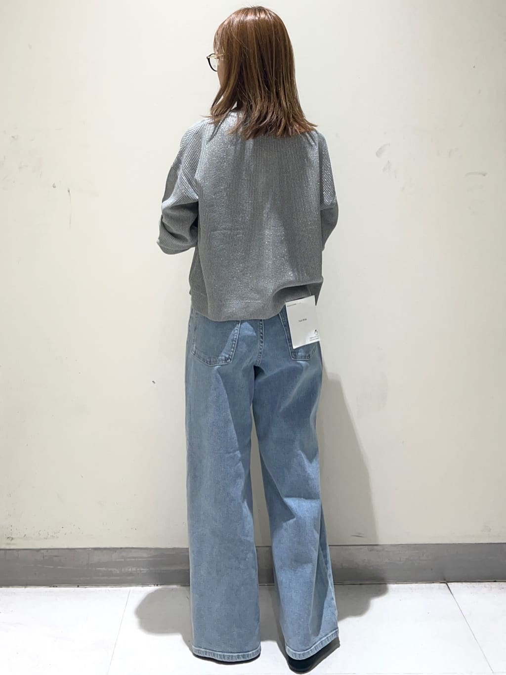 meeさんの「OPAQUE.CLIP｜ワイドストラップリブキャミソール【ストレッチ／洗濯機洗い可】」を使ったコーディネート
