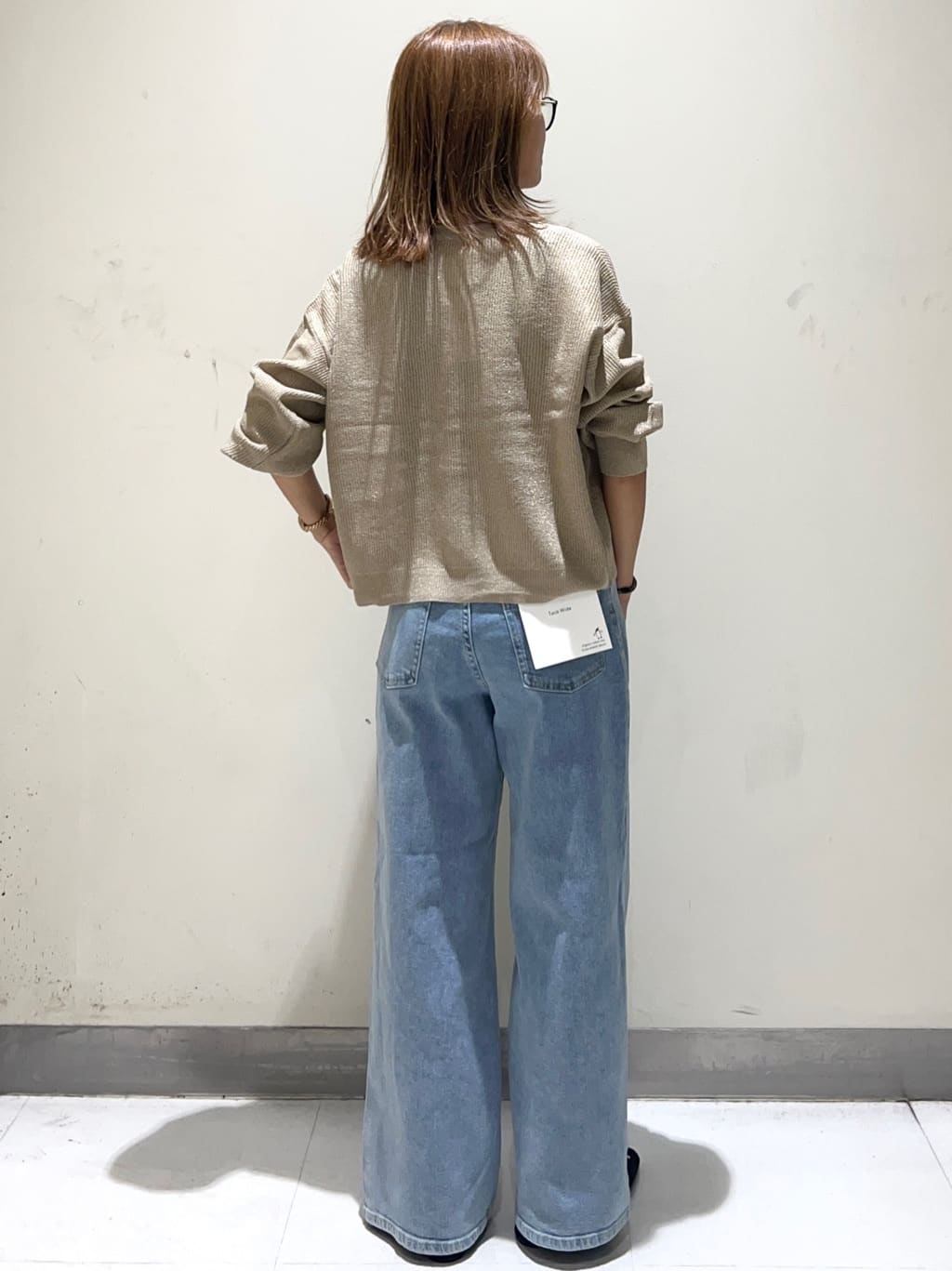 meeさんの「OPAQUE.CLIP｜ワイドストラップリブキャミソール【ストレッチ／洗濯機洗い可】」を使ったコーディネート